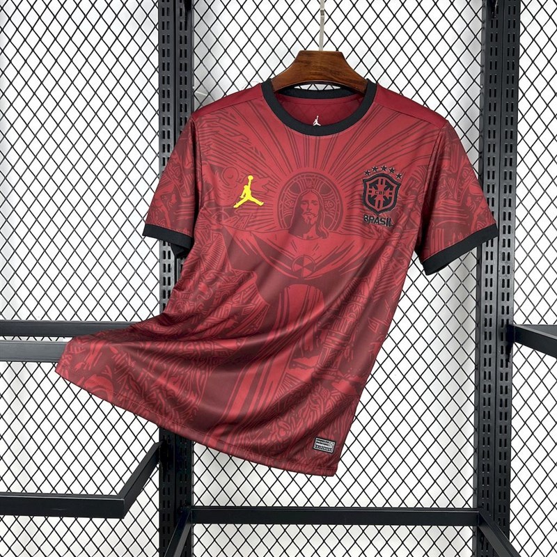 2025-26 Brazil season Jordan maroon special edition Football jersey