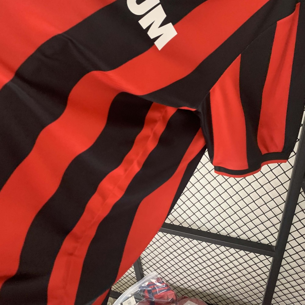 Retro 1990-91 AC Milan Home football jersey retro