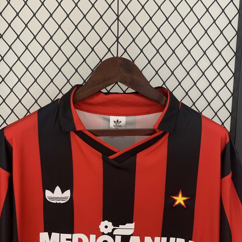 Retro 1990-91 AC Milan Home football jersey retro