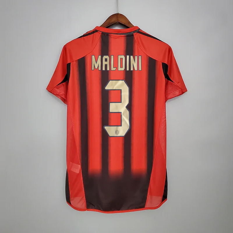 Retro 2004-05 AC Milan home KAKA MALDINI SHEVCHENKO  Football jersey retro