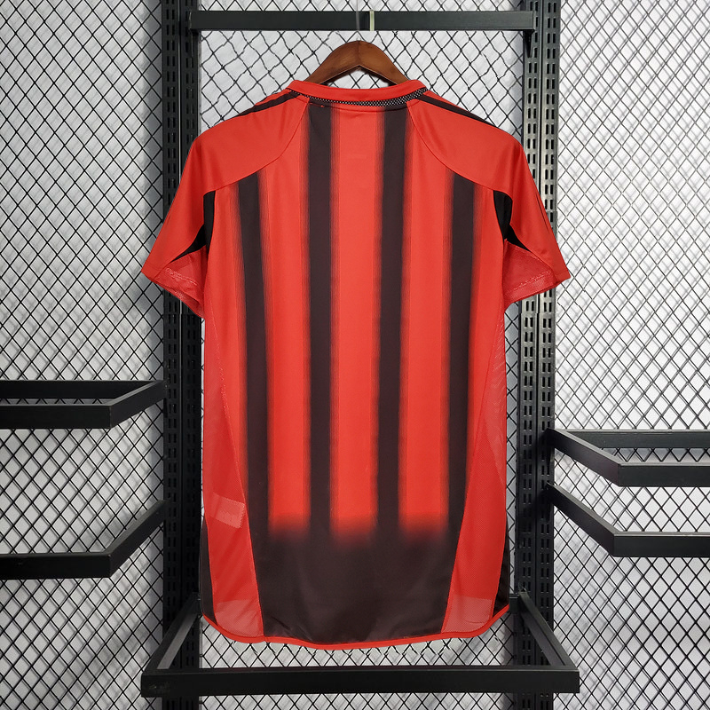 Retro 2004-05 AC Milan home KAKA MALDINI SHEVCHENKO  Football jersey retro