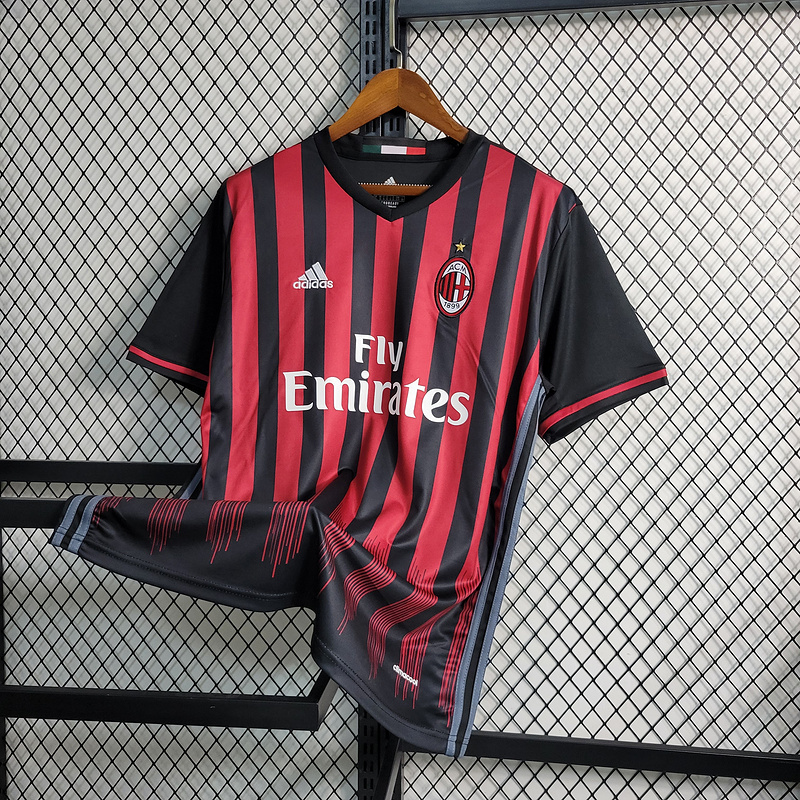 Retro 2016-17 AC Milan Home Honda Lapadula bacca Bonaventure Montolivo Football jersey retro