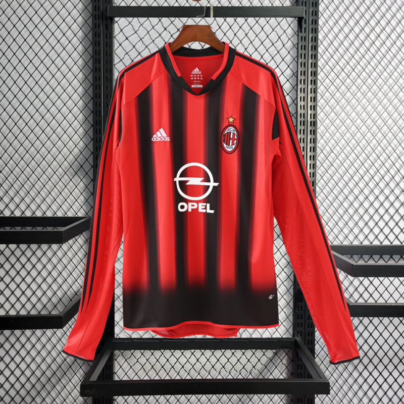 Retro 2004-05 AC Milan home KAKA MALDINI SHEVCHENKO  Football jersey retro