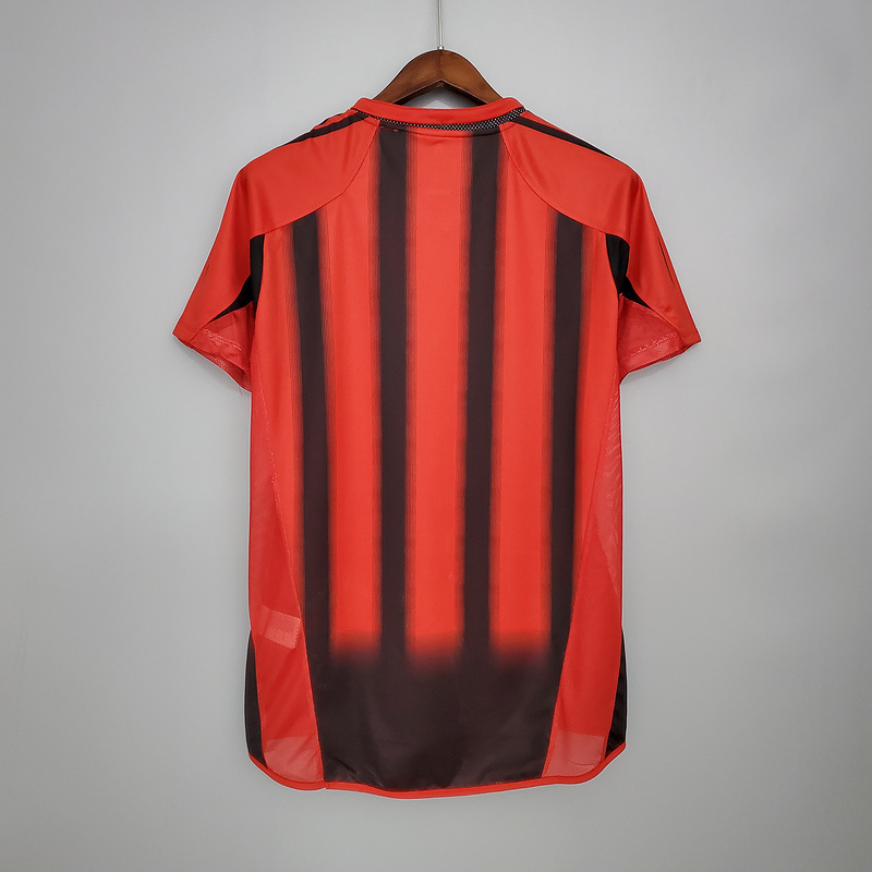 Retro 2004-05 AC Milan home KAKA MALDINI SHEVCHENKO  Football jersey retro