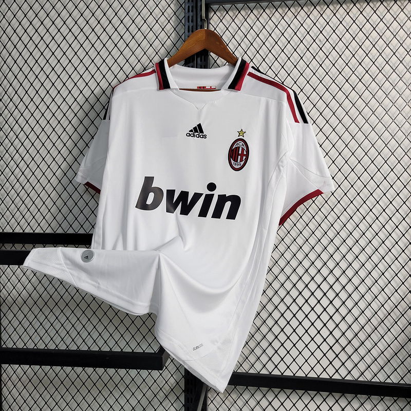 Retro 2009-10 AC Milan away ZAMBROTTA KAKA MALDINI RONALDINHO BECKHAM ELSHAARAWY PIRLO INZAGHI Football jersey retro
