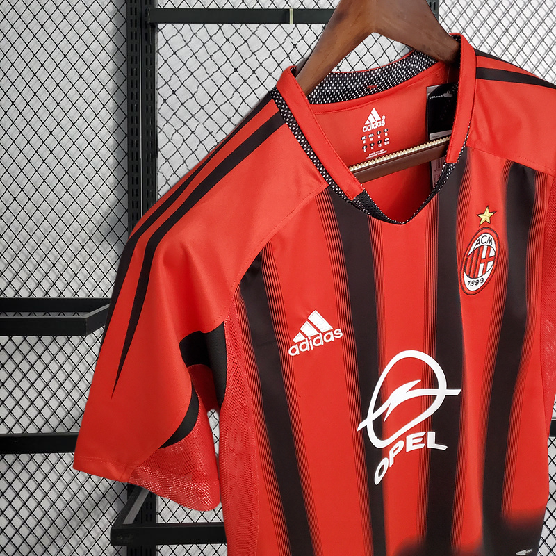 Retro 2004-05 AC Milan home KAKA MALDINI SHEVCHENKO  Football jersey retro