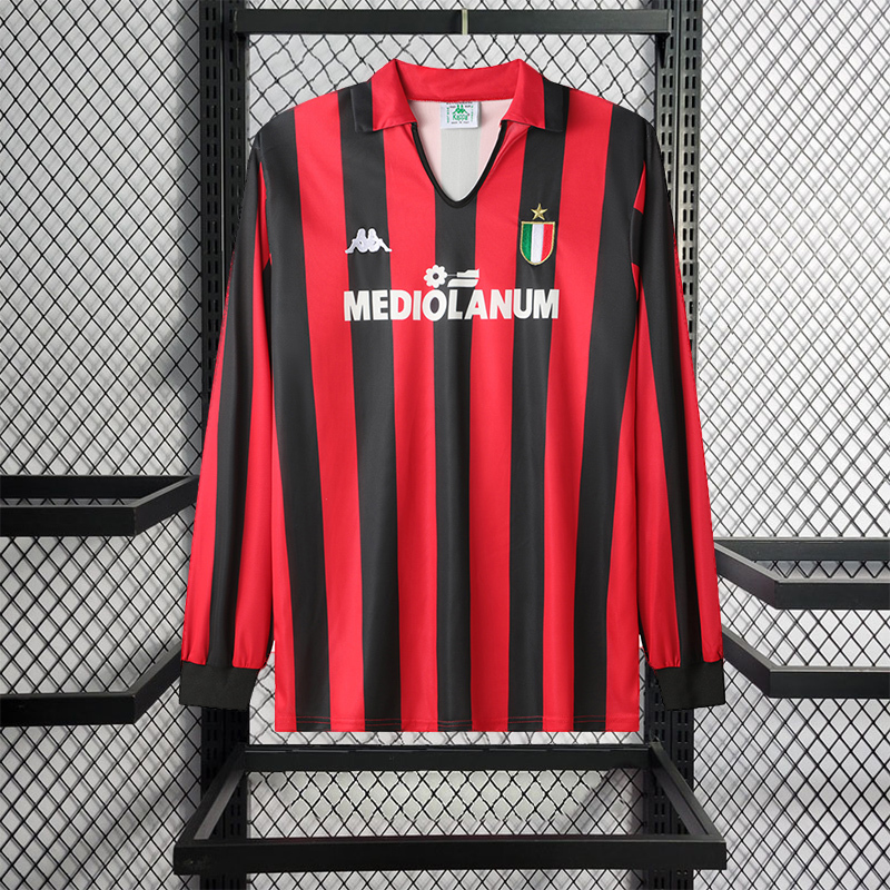Retro 1988-89 AC Milan (LS) Home Football jersey retro