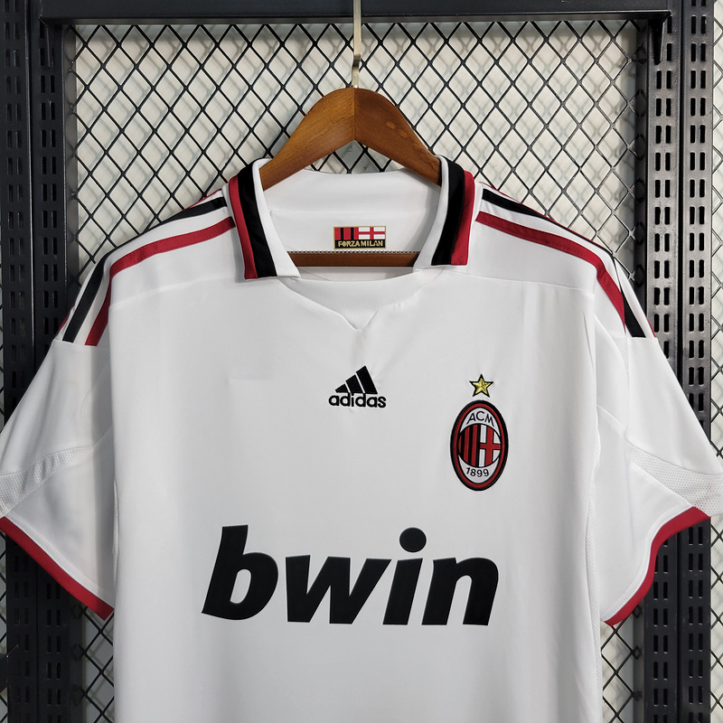 Retro 2009-10 AC Milan away ZAMBROTTA KAKA MALDINI RONALDINHO BECKHAM ELSHAARAWY PIRLO INZAGHI Football jersey retro