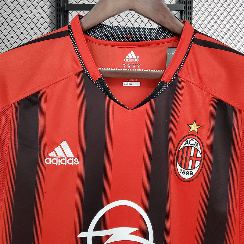 Retro 2004-05 AC Milan home KAKA MALDINI SHEVCHENKO  Football jersey retro