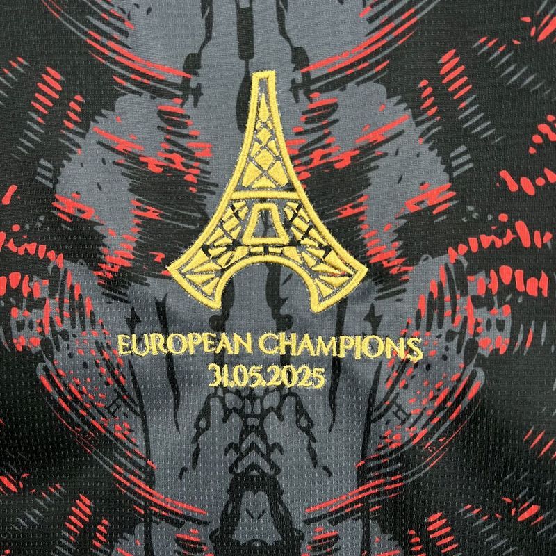 2025-26 PSG Paris Saint-Germain 2025/26 (CAMPEONES DE EUROPA) Grey Jersey