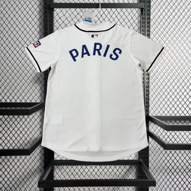2025-26 PSG Baseball uniform white Football jersey
