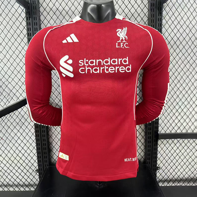 Player 2025-26 Liverpool Home Long sleeves Football jersey