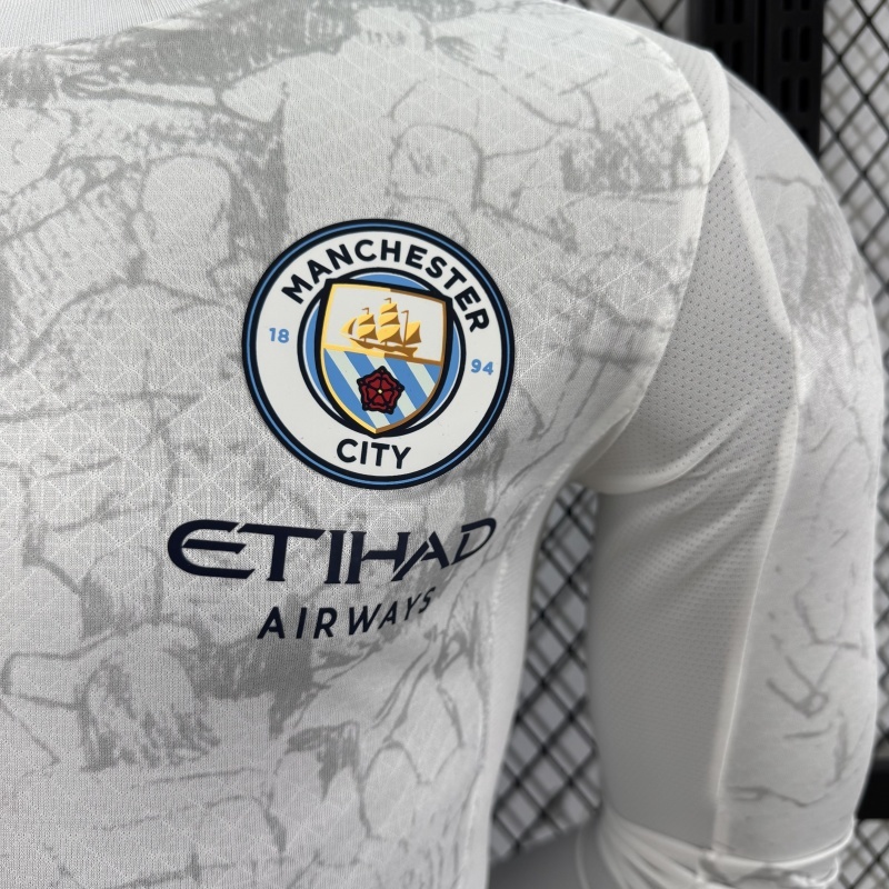 Player 2025-26 Manchester City Away long sleeves football jersey