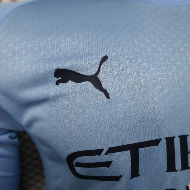 Player 2025-26 Manchester City Home long sleeves Football jersey