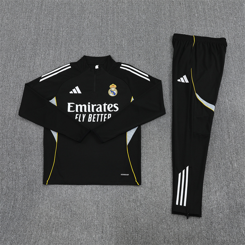 2025-26 Real Madrid black Special Edition Long Sleeve Training Suit