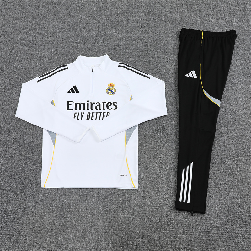 2025-26 Real Madrid White Special Edition Long Sleeve Training Suit