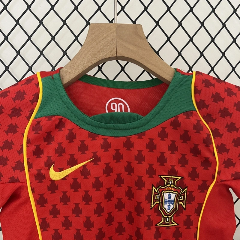 retro kids 2004 kids Portugal Home football jersey retro
