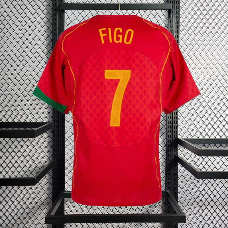 Retro Player 2004 Portugal home FIGO F.COUTO C.RONALDO RUI COSTA Football jersey retro