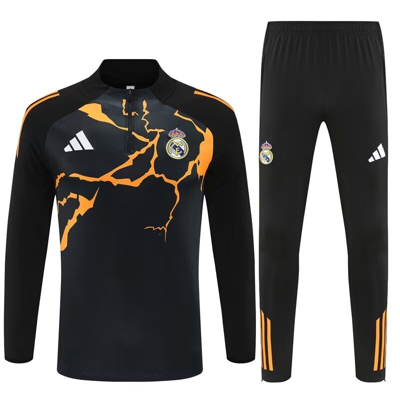 2025-26 Real Madrid black Special Edition Long Sleeve Training Suit