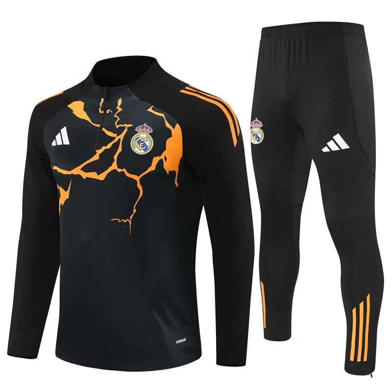 2025-26 Real Madrid black Special Edition Long Sleeve Training Suit