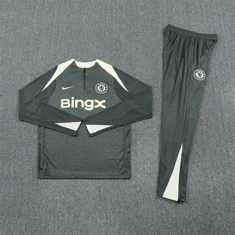 2025-26 Chelsea Army Green [Player] Long Sleeve Training Suit