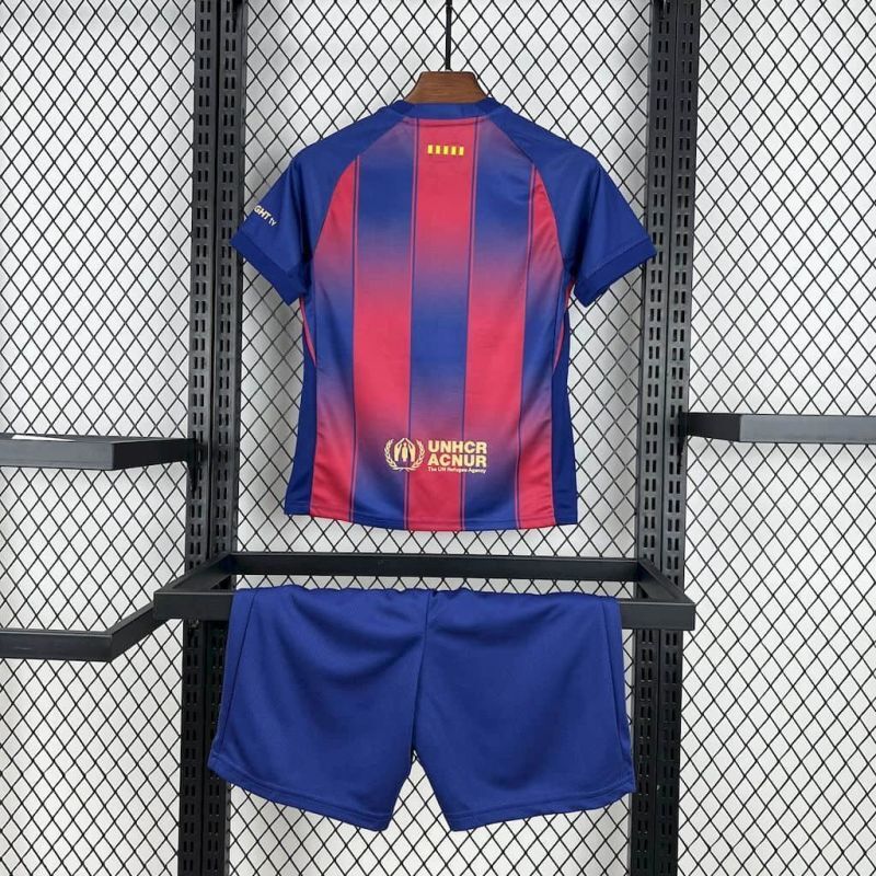 2025-26 Barcelona Home PLAY Kids Football jersey
