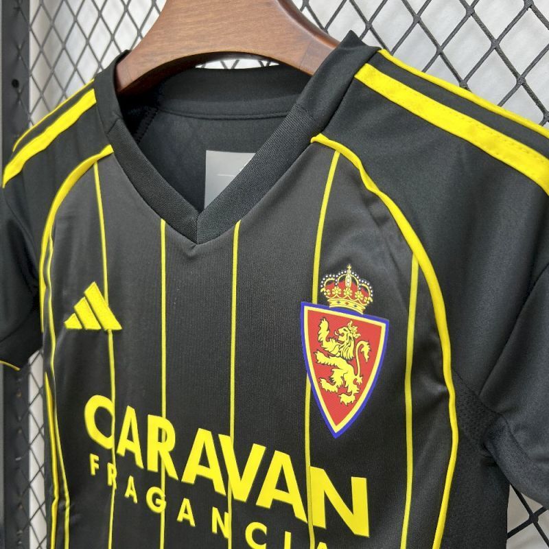 2025-26 Real Zaragoza Away Kids Football jersey