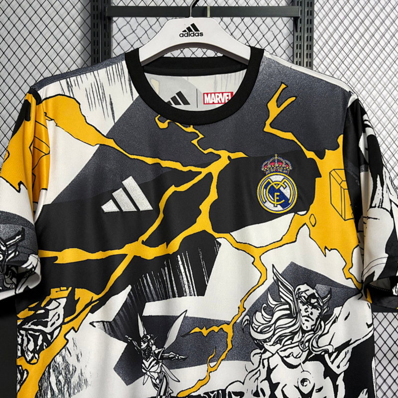 2025-26 Real Madrid Marvel collaboration edition Football jersey