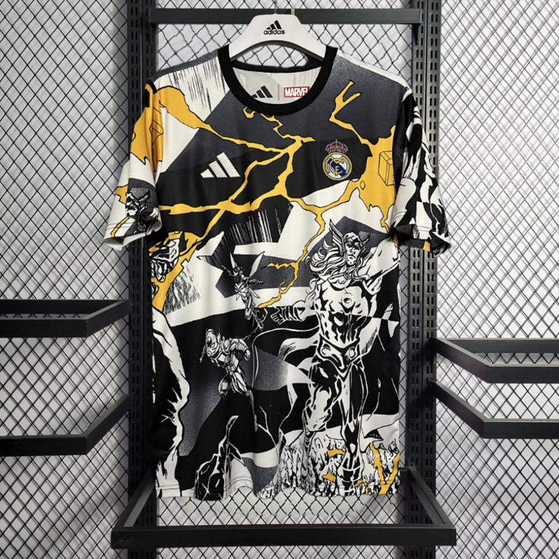 2025-26 Real Madrid Marvel collaboration edition Football jersey