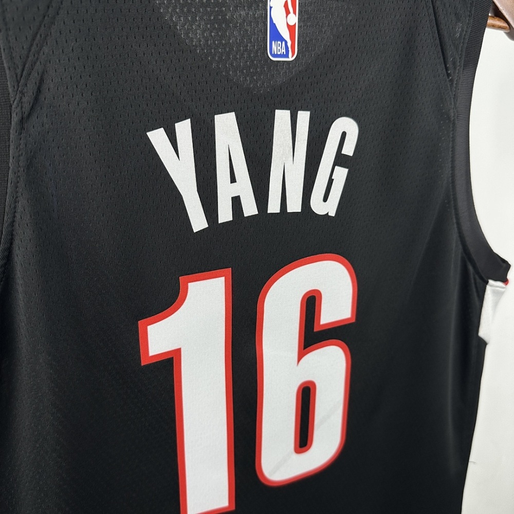 2026 NBA Portland Trail Blazers 16 YANG Basketball Jersey
