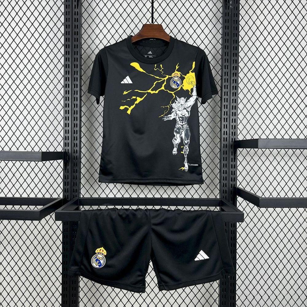 2025-26 Real Madrid Marvel collaboration edition Kids Football jersey