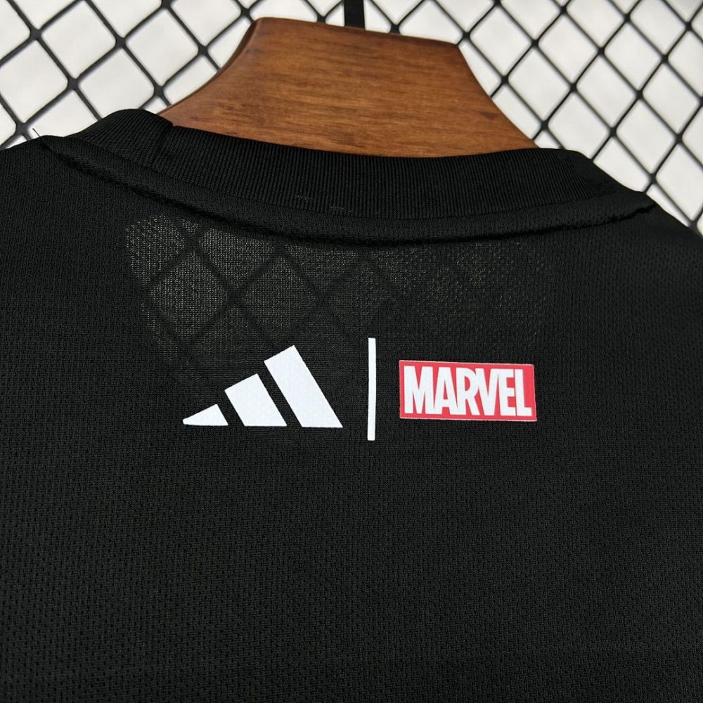 2025-26 Real Madrid Marvel collaboration edition Kids Football jersey