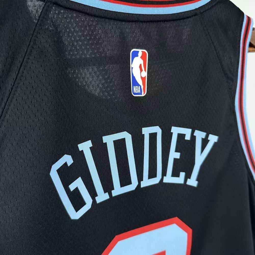 2026 NBA Chicago Bulls 3 GIDDEY Basketball Jersey