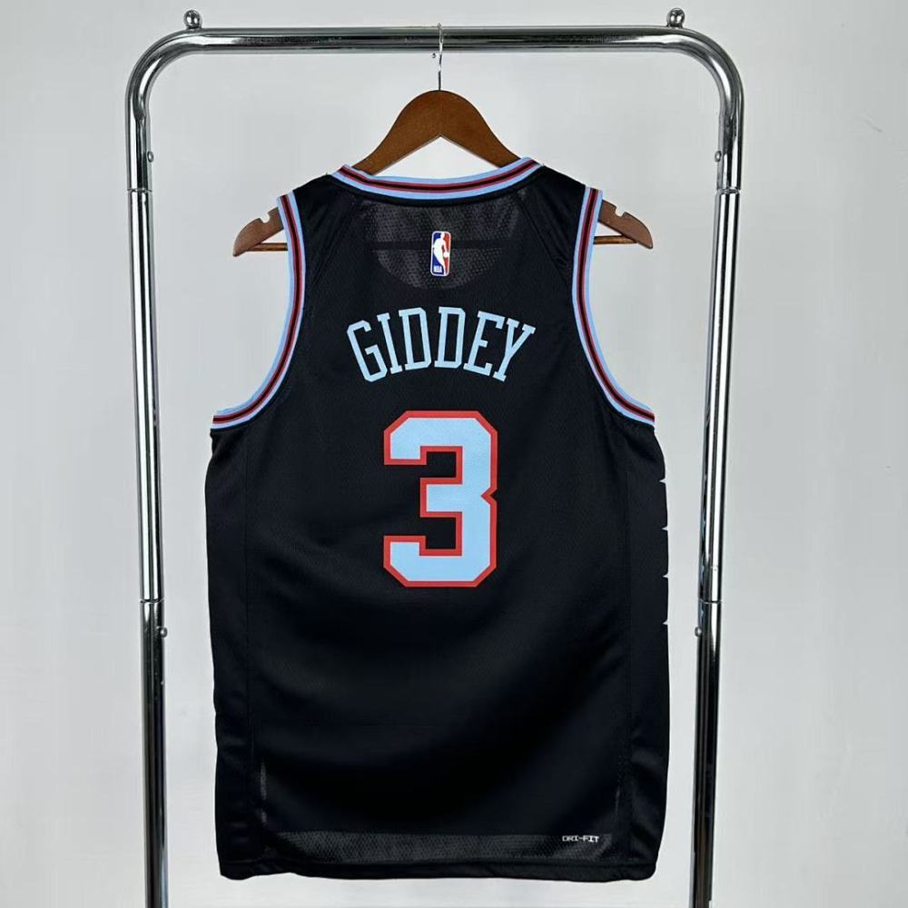 2026 NBA Chicago Bulls 3 GIDDEY Basketball Jersey