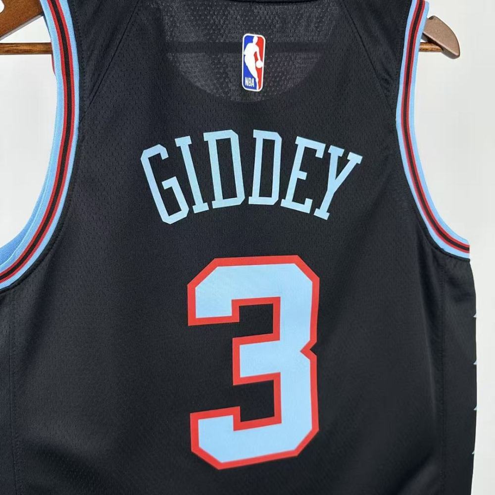 2026 NBA Chicago Bulls 3 GIDDEY Basketball Jersey
