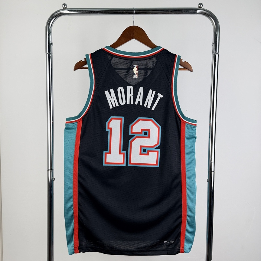2026 NBA Memphis Grizzlies 12 MORANT Basketball Jersey