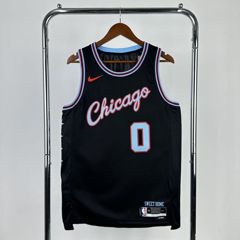 2026 NBA Chicago Bulls 0 WHITE Basketball Jersey