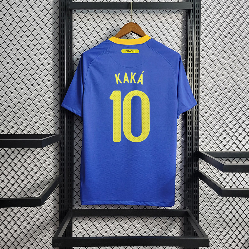 Retro 2010 Brazil away KAKA PATO ROBINHO LUCIO DAVID LUIZ Football jersey retro