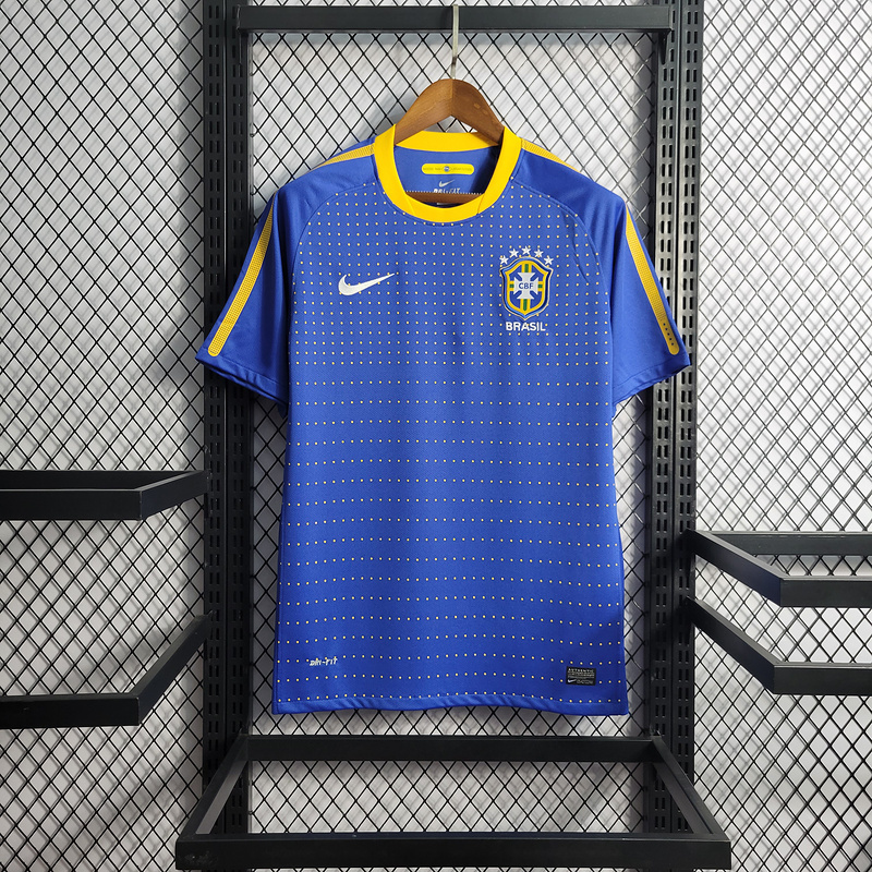 Retro 2010 Brazil away KAKA PATO ROBINHO LUCIO DAVID LUIZ Football jersey retro