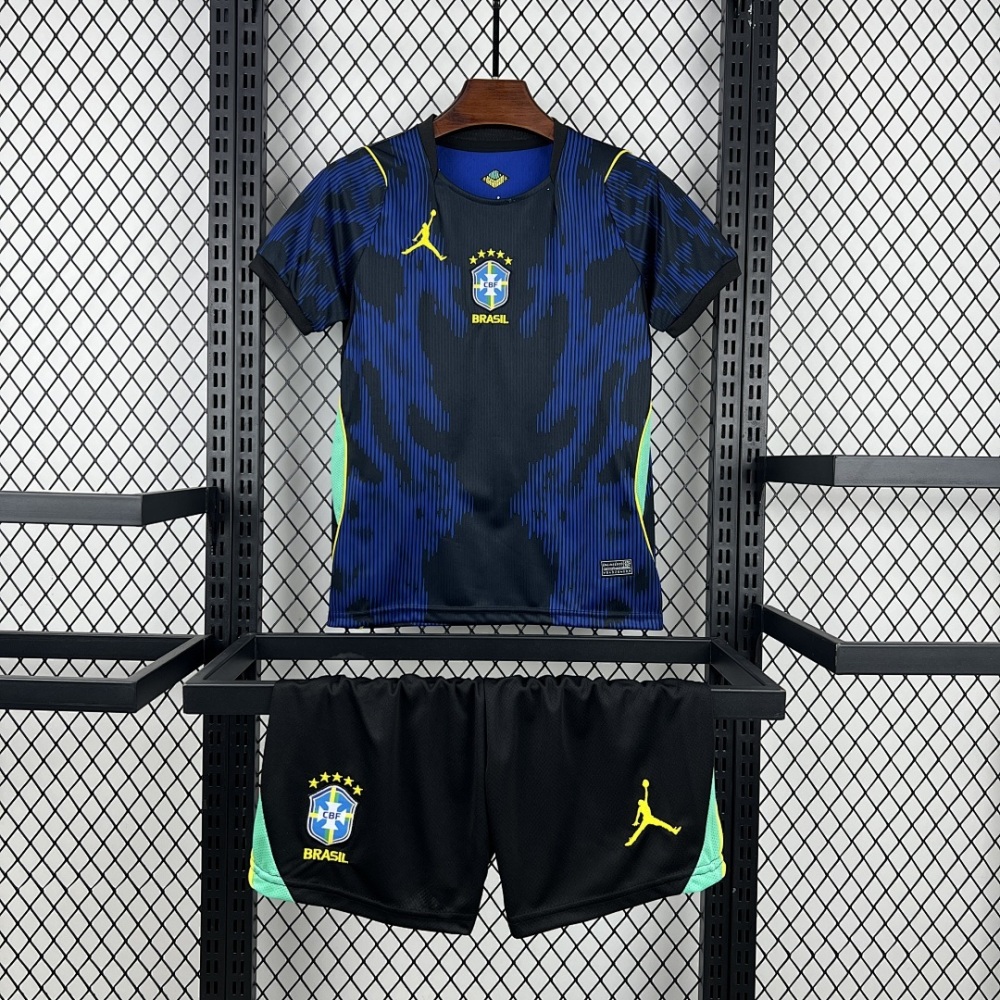 2026 Brazil Away kids Football jersey