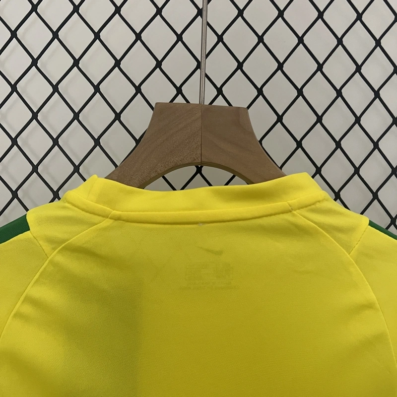 retro kids 2002 kids Brazil home retro football jersey