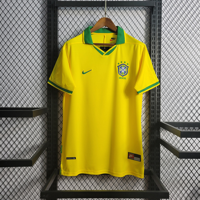 Retro 1997 Brazil hoem retro Football jersey