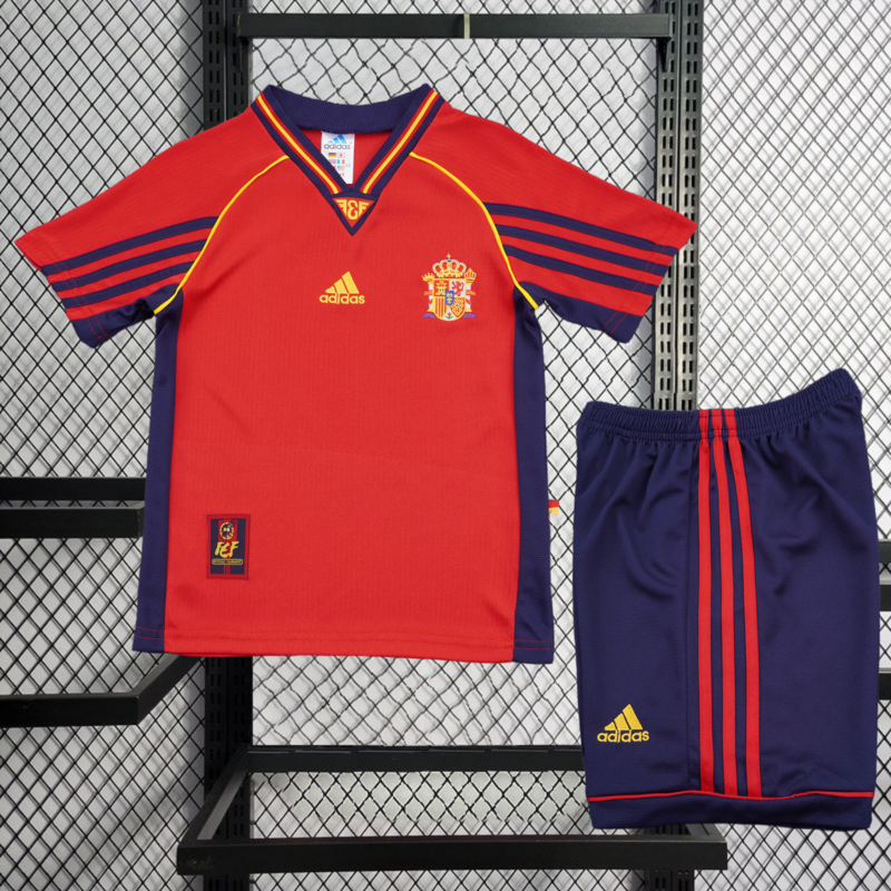 Retro 1998 Spain Home retro kids Football jersey