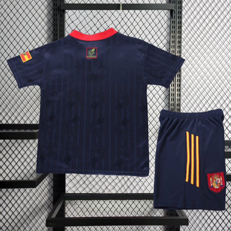 Retro 1996 Kids Spain away retro Kids Football jersey