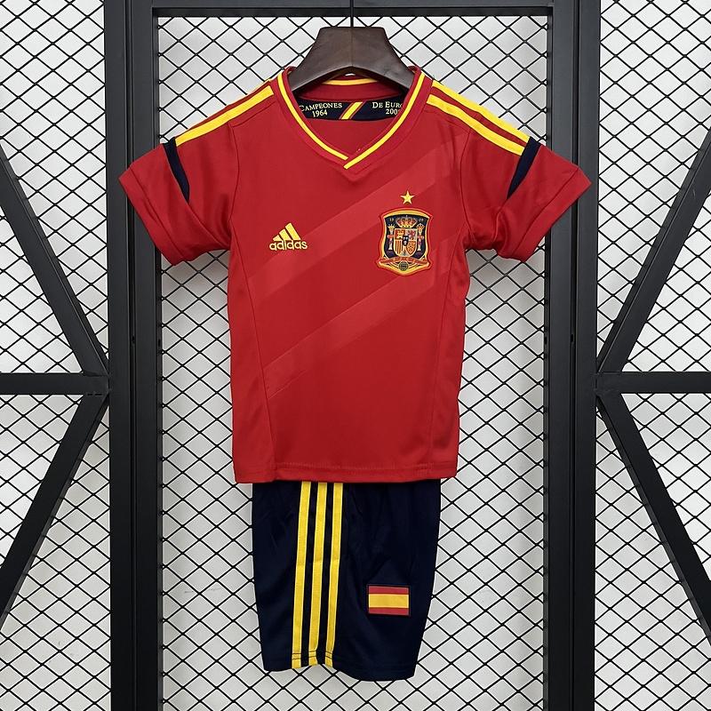 Retro kids 2012 KIDS Spain Home retro Football jersey