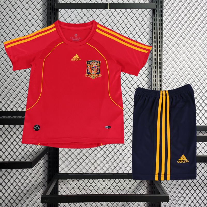 Retro KIDS 2008 KIDS Spain Home retro football jersey