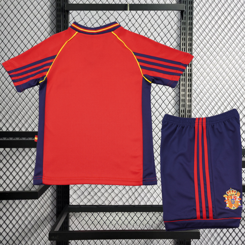 Retro 1998 Spain Home retro kids Football jersey
