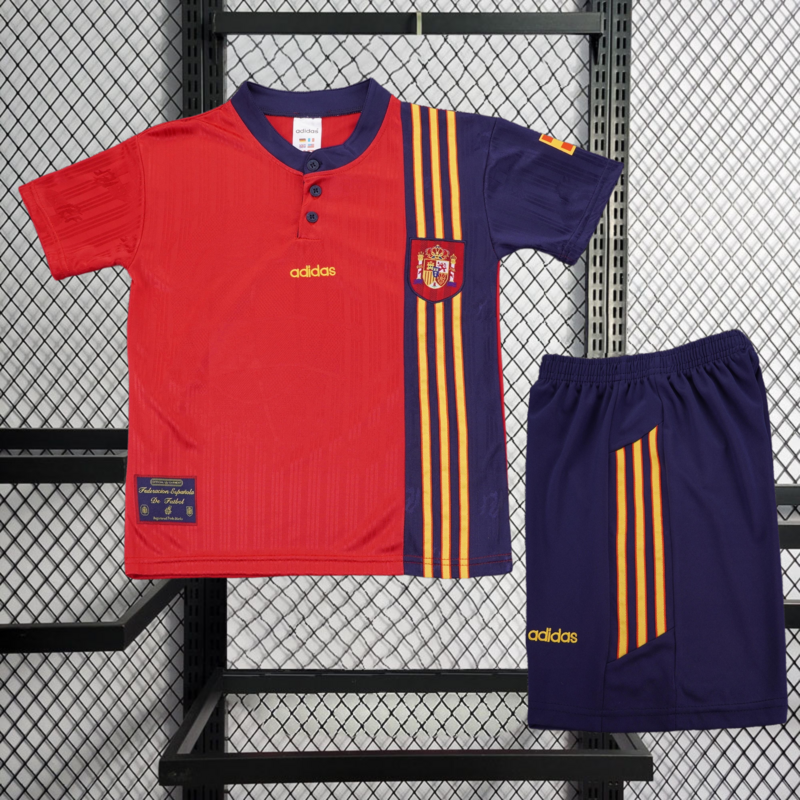 Retro 1996 kids Spain home retro kids Football jersey