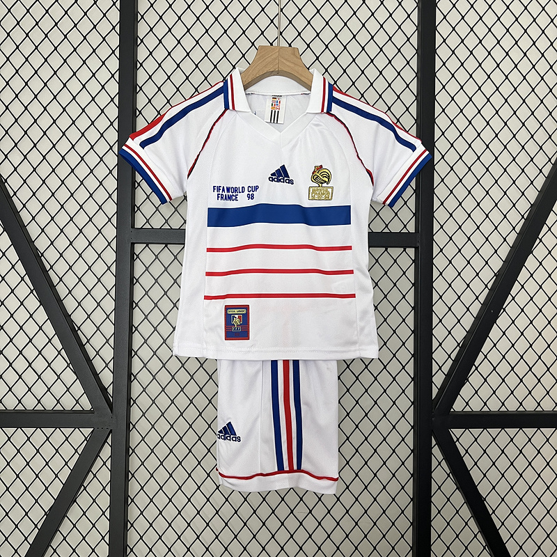 retro kids 1998 kids France away Retro football jersey
