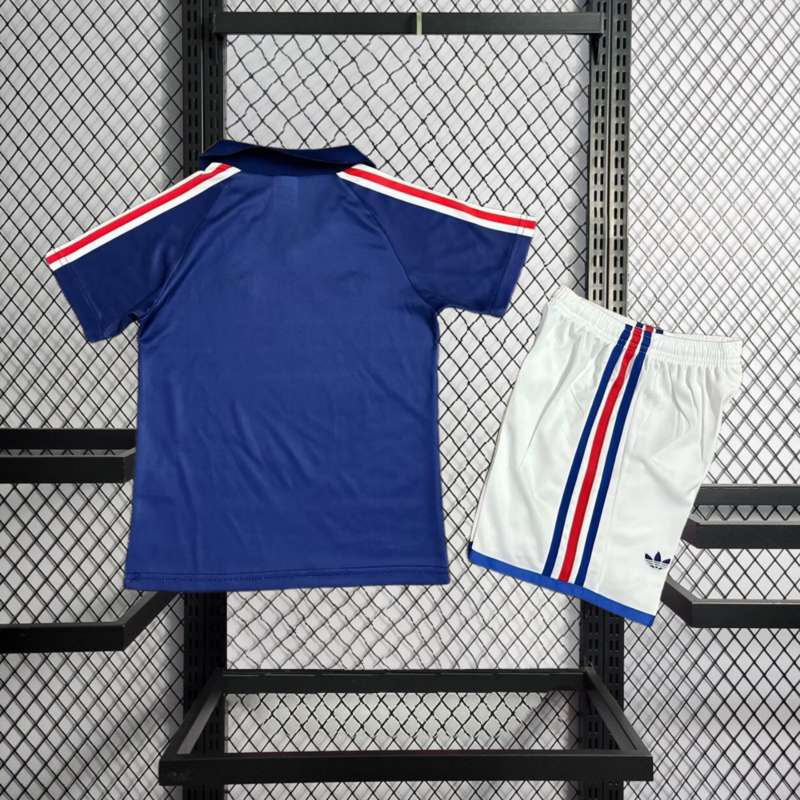 Retro KIDS 1984-86 KIDS European Cup Champions France Home Retro Football jersey